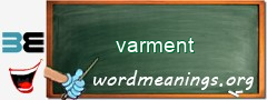 WordMeaning blackboard for varment